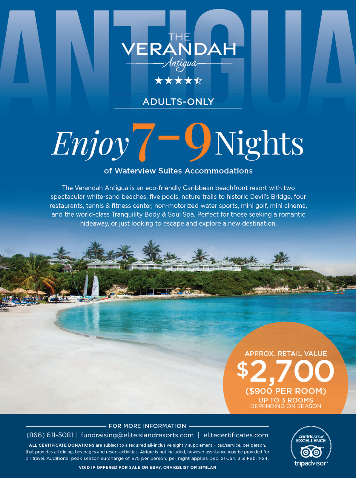 The Verandah Resort & Spa Antiqua - All Inclusive - Mariner Sands Charity  Week Auction